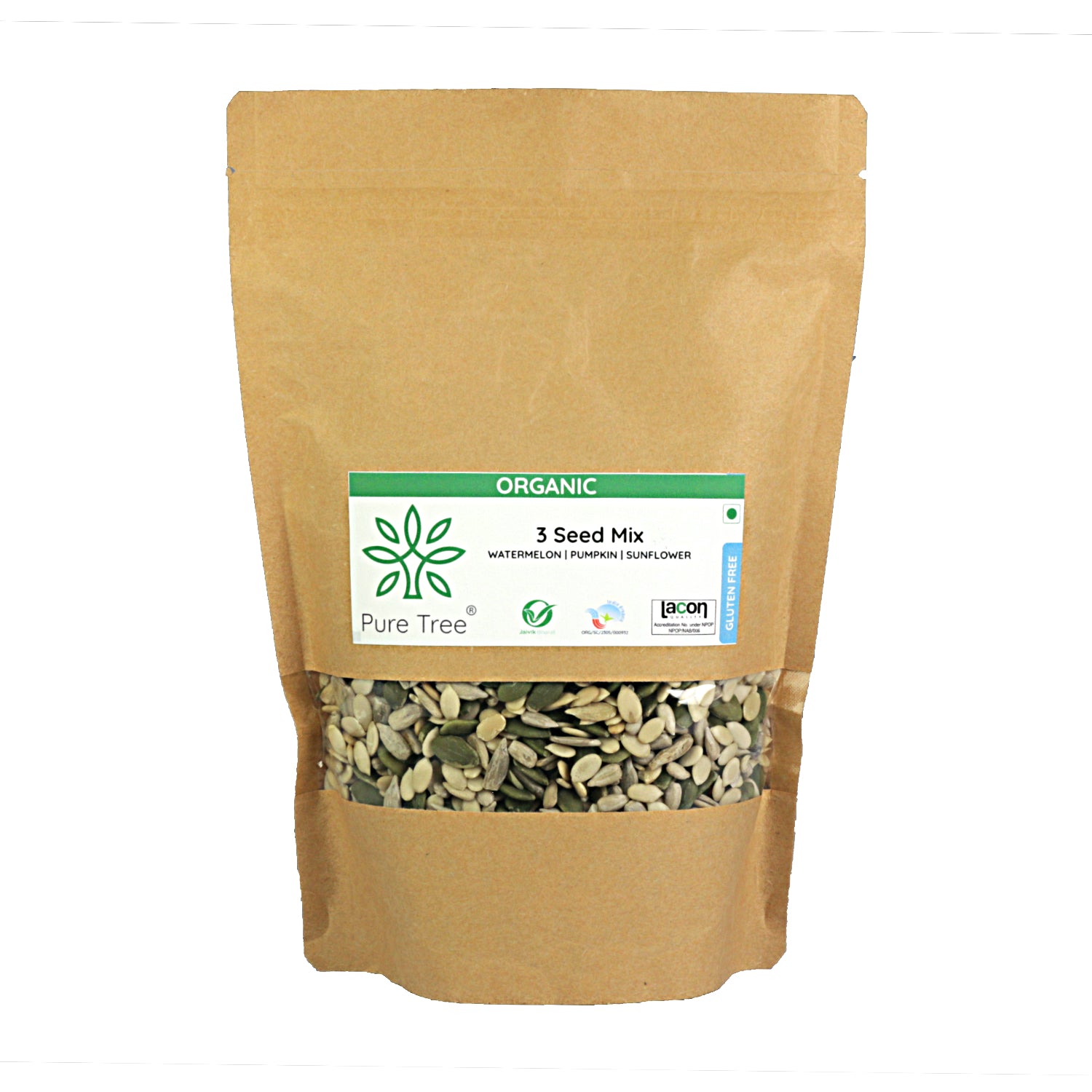 Pure Tree | Certified Organic | Mix Seeds 3 (Pumkin, Sunflower and Wat ...