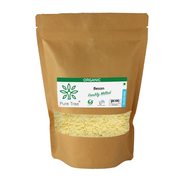 Certified Organic Chana Dal Flour | Besan | Freshly Milled