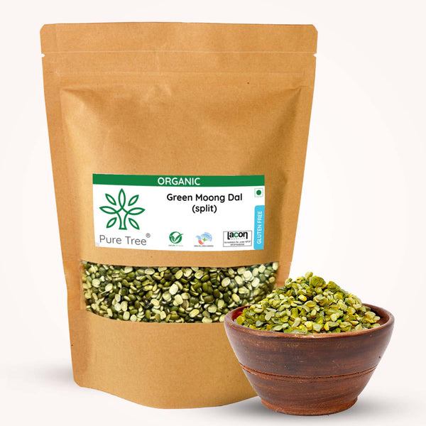 Organic Green Moong Dal Split With Skin