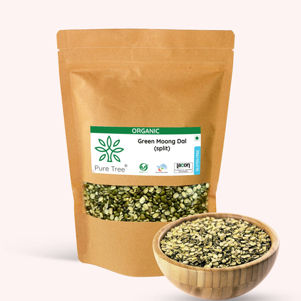 Certified Organic Green Moong Dal Split With Skin