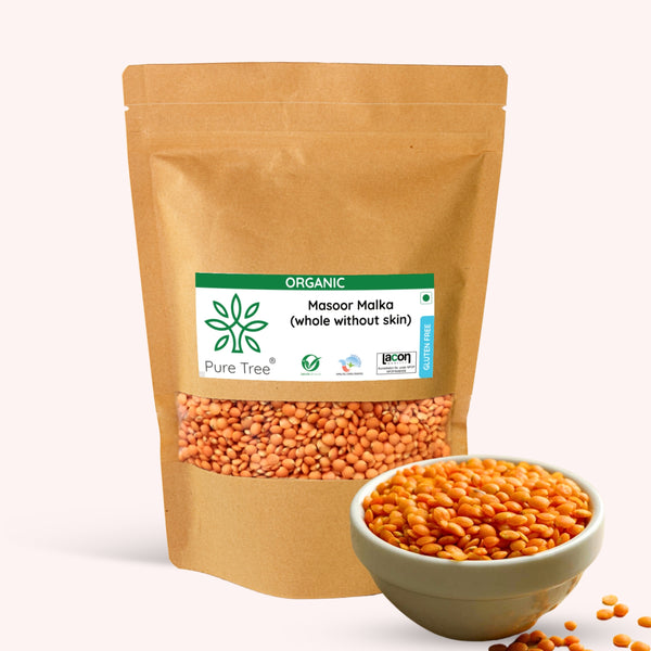 Organic Masoor Malka Whole without Skin