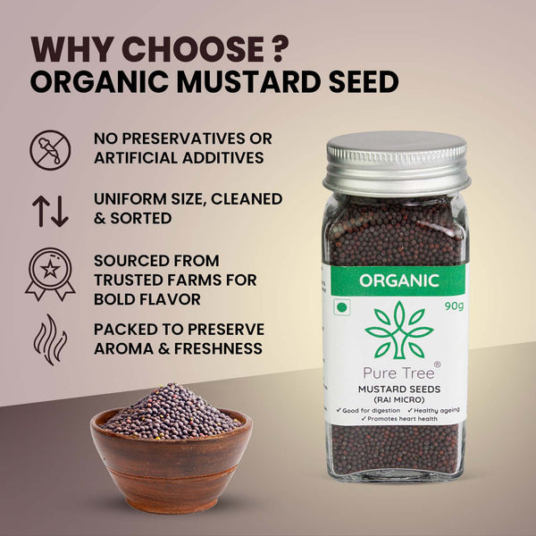 Organic Small Mustard Seeds | Rai
