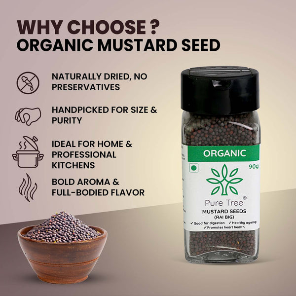 Certified Organic Big Mustard Seeds | Rai