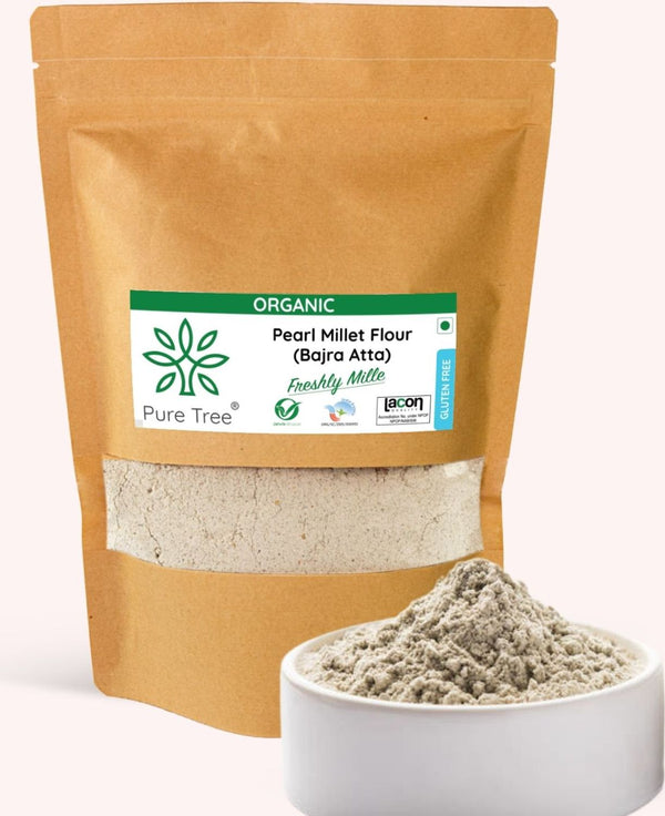 Certified Organic Pearl Millet Flour | Bajra Atta | Freshly Milled