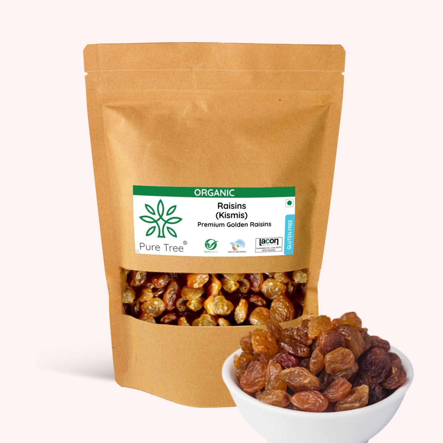 Certified Organic Raisins | Kismis | Premium Golden Raisins – Puretree ...