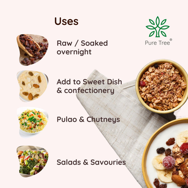 Pure Basics Raisins Certified Organic Raisins | Kismis | Premium Golden Raisins – Puretree ...