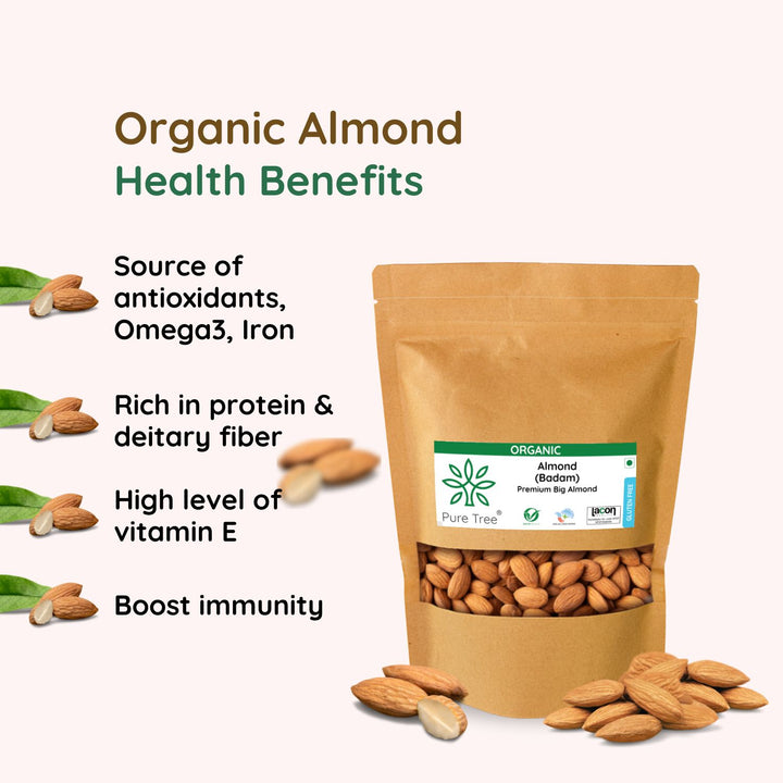 Small Badam Buy Certified Organic Almond Online in India | Pure Tree Foods ...