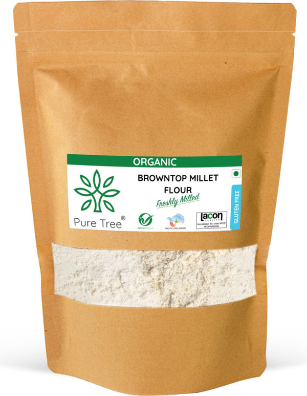 Pure Tree Certified Organic Browntop Millet Flour | Kula Saamai Unpolished Millet Flour | Browntop Millet Organic Flour