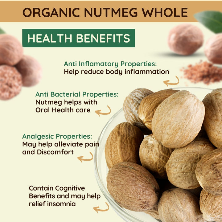 Organic Whole Nutmeg | Jaiphal Whole Nut | Jathikai Whole - Pure Tree ...