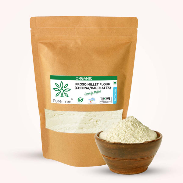 Organic Proso Flour (Chena / Barri) | Varigulu Atta | Baragu | Chena Bajra | Barri Millet Flour Organic
