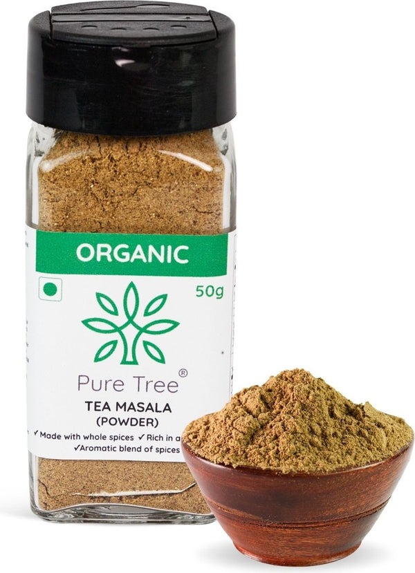 Pure Tree Certified Organic Spiced Tea Masala Powder Chai Masala Powder For Tea Masala Immunity Booster Organic Masala Spice Tea