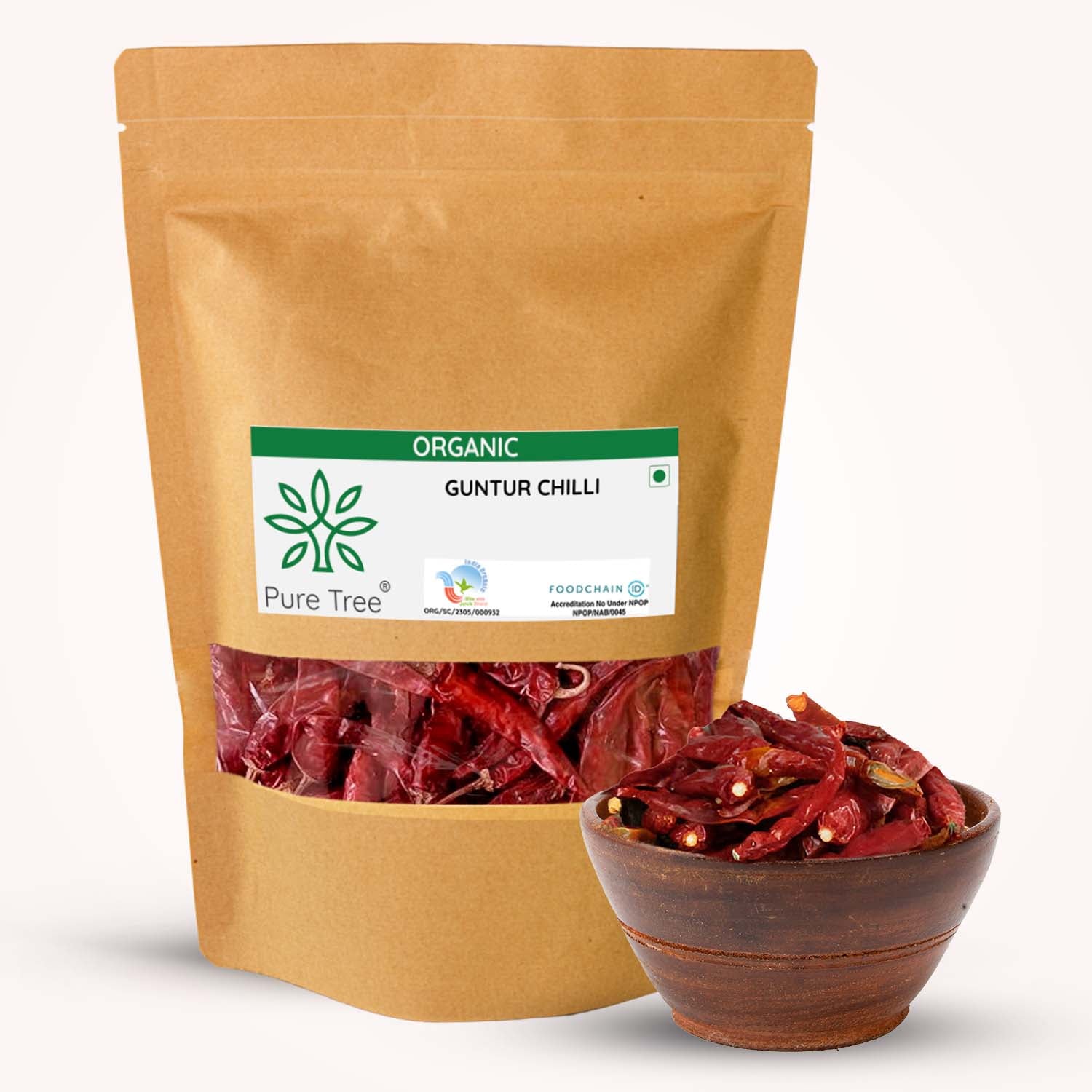 Buy Certified Organic Guntur Mirchi Whole Online in India | Pure Tree ...