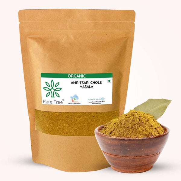 Certified Organic Amritsari Chole Masala | Punjabi Amritsari Style Chana Masala Powder | Indian Spice Blend For Chickpeas Choley