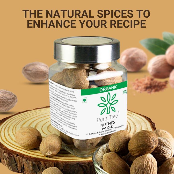 Organic Whole Nutmeg | Jaiphal Whole Nut | Jathikai Whole - Pure Tree ...